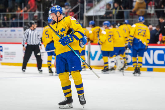 David Gustafsson of Sweden looks dejected
