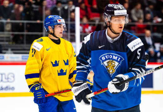 Nils Höglander of Sweden looks dejected
