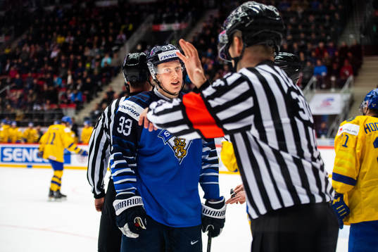Lassi Thomson of Finland reacts