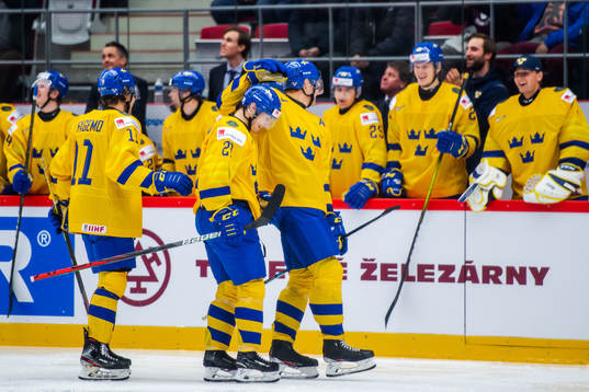 Nils Höglander of Sweden celebrates