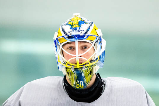 Goalkeeper Hugo Alnefelt of Sweden