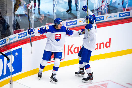 Daniel Vladimir Tkac of Slovakia celebrates the 2-1 goal