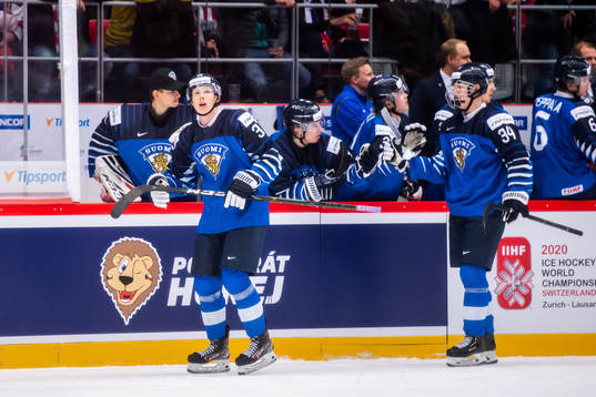 Aku Räty of Finland celebrates