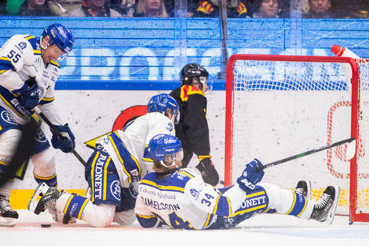 Leksands Jonas Ahnelöv, Oskar Lang och Philip Samuelsson