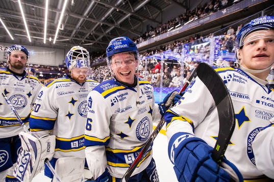 Leksands Patrik Zackrisson jublar