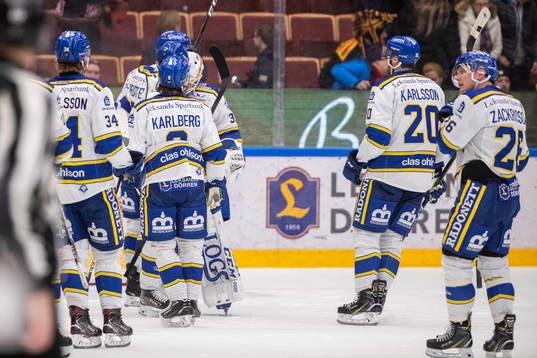 Leksands spelarna jublar