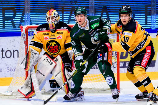 Luleås målvakt Joel Lassinantti, Färjestads Michael