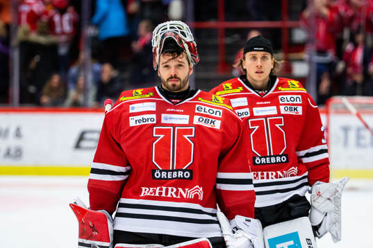 Örebros målvakt Dominik Furch och målvakt Jonas Arntzen