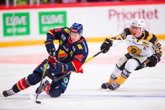 Djurgårdens Michael Haga och Skellefteås Jonathan Pudas