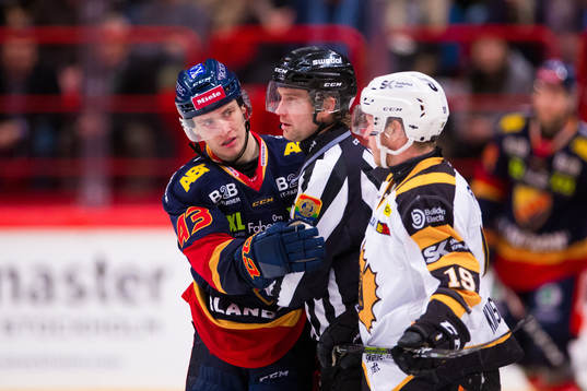 Djurgårdens Tom Nilsson i diskussion med Skellefteås