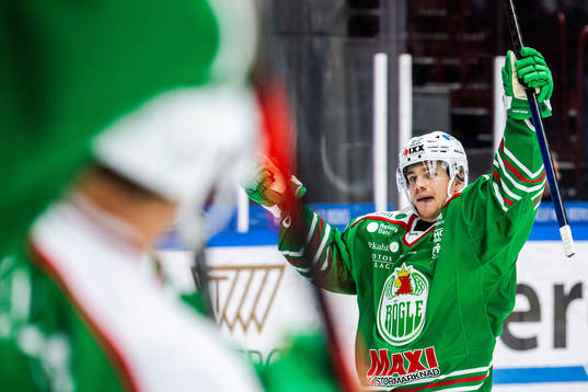 Rögles Leon Bristedt jublar