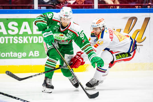 Rögles Ted Brithén och Malmö Redhawks Jesper Jensen Aabo