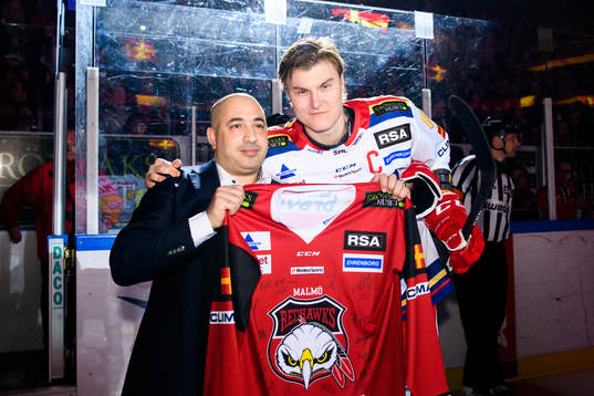 Hassan Khodr och Malmö Redhawks Fredrik Händemark