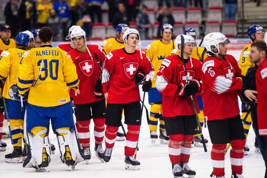 Players of Switzerland look dejected