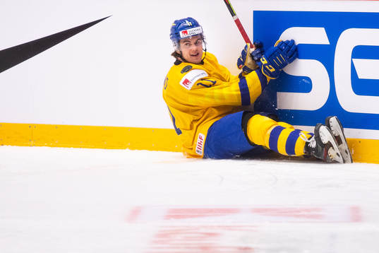 Samuel Fagemo of Sweden celebrates the 0-2 goal