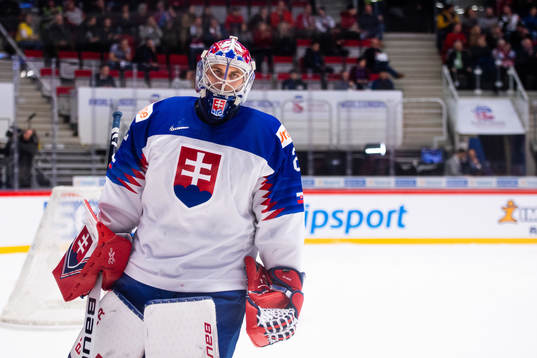 Goalkeeper Samuel Hlavaj of Slovakia