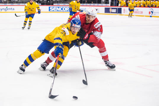 Nils Höglander of Sweden and Bastian Guggenheim of