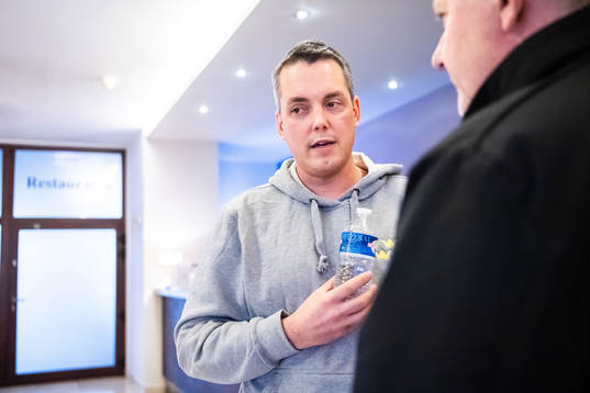 Tomas Montén, Head coach of Sweden is interviewed by the