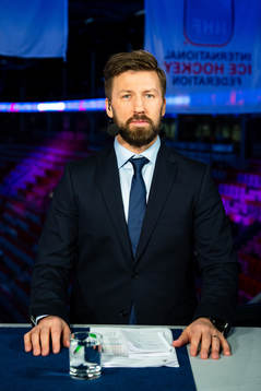 Per Ledin of Swedish broadcaster Viasat pose for a portrait