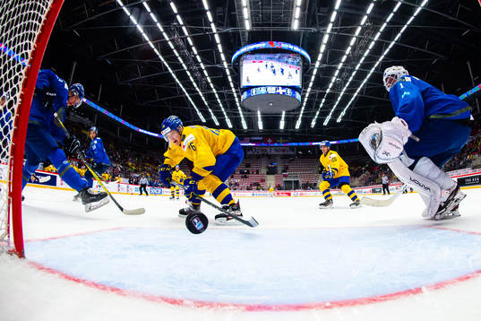 Jonatan Berggren of Sweden scores the 0-5 goal