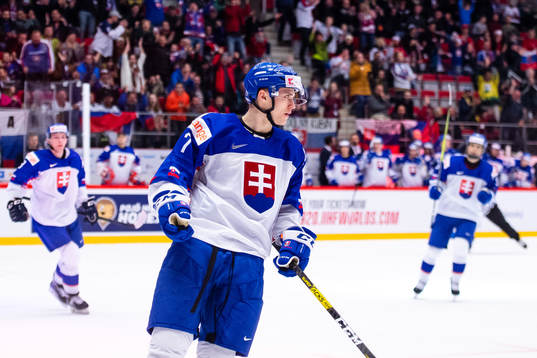 Martin Fasko-Rudas of Slovakia celebrates the 1-4 goal