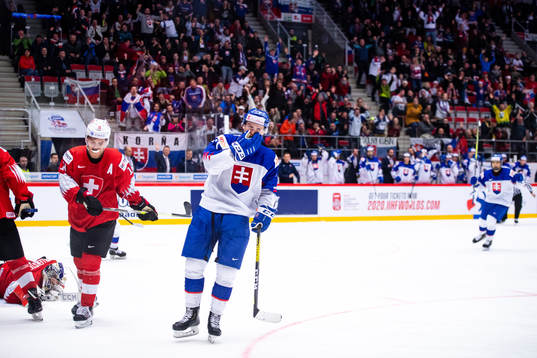 Martin Fasko-Rudas of Slovakia celebrates the 1-4 goal