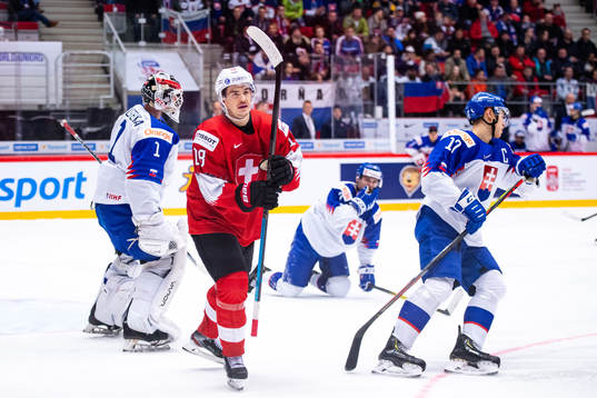 Valentin Nussbaumer of Switzerland celebrates the 2-7 goal