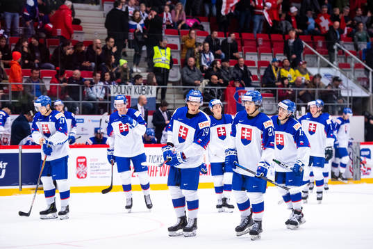 Players of Slovakia look dejected