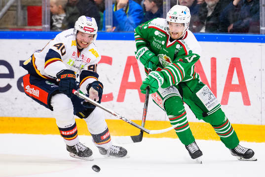 Djurgårdens Jacob Josefson och Rögles Simon Ryfors