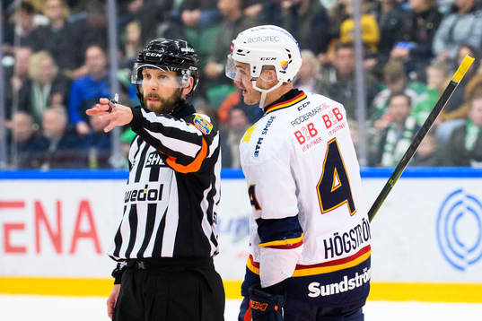Domare Marcus Linde och Djurgårdens Marcus Högström