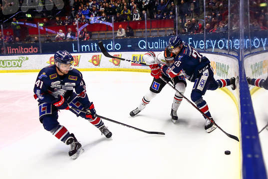 Linköpings Broc Little och bHampus Larsson