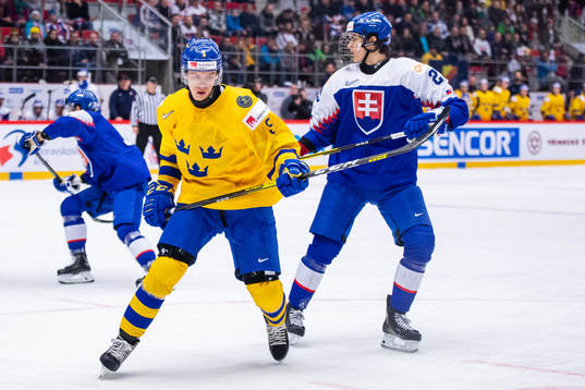 Philip Broberg of Sweden and Michal Mrazik of Slovakia