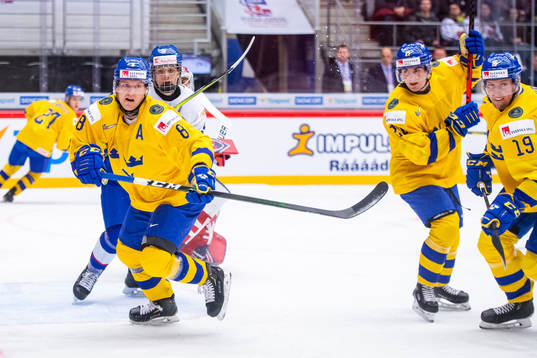 Rasmus Sandin, Nils Höglander and David Gustafsson of