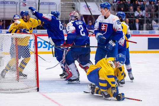 Nils Höglander of Sweden in pain
