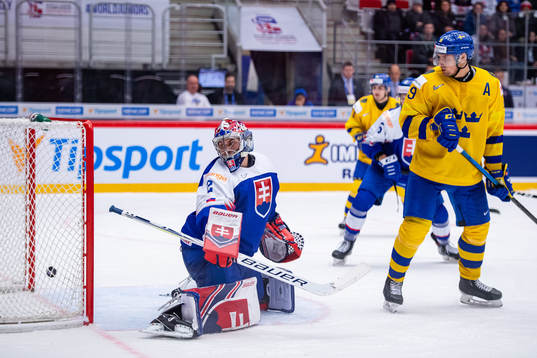 Samuel Fagemo of Sweden, not pictured, scores the 2-6 goal