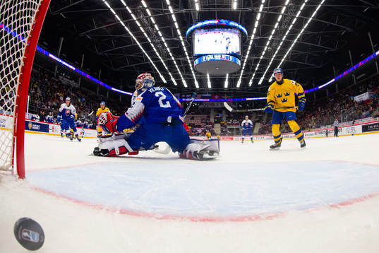 Philip Broberg of Sweden scores the 3-0 goal  behind