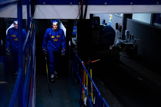 Adam Ginning of team Sweden at a practice session