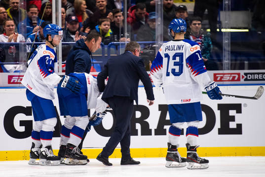 Kristian Kovacik of Slovakia in pain