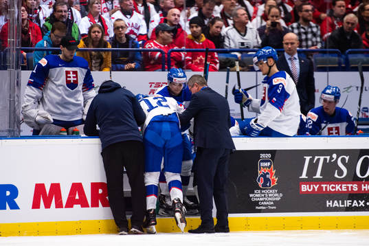Kristian Kovacik of Slovakia in pain