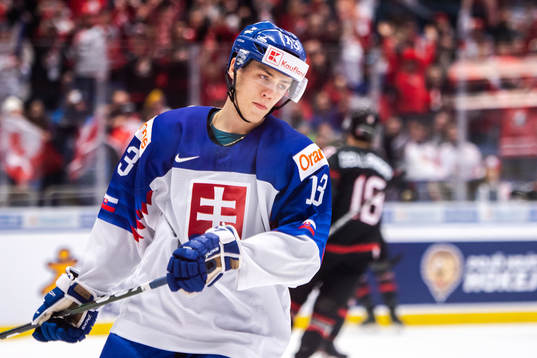 Adam Pauliny of Slovakia looks dejected