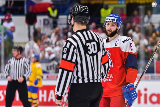 Libor Zabransky of Czech Republic in a conversation with