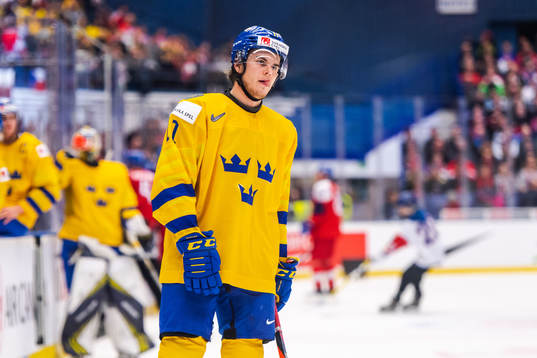 Samuel Fagemo of Sweden looks dejected