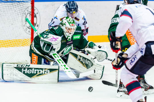 Färjestads målvakt Arvid Holm