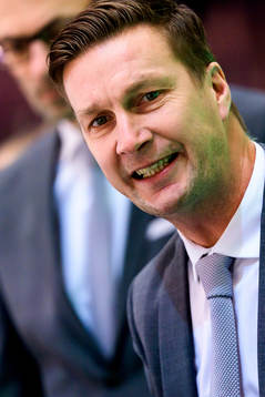 Färjestads huvudtränare Johan Pennerborn