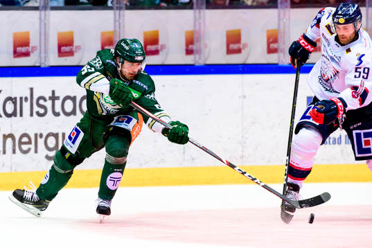 Färjestads Linus Johansson och Linköpings Anton Mylläri