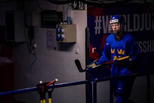 Lucas Raymond of Sweden at a practice session
