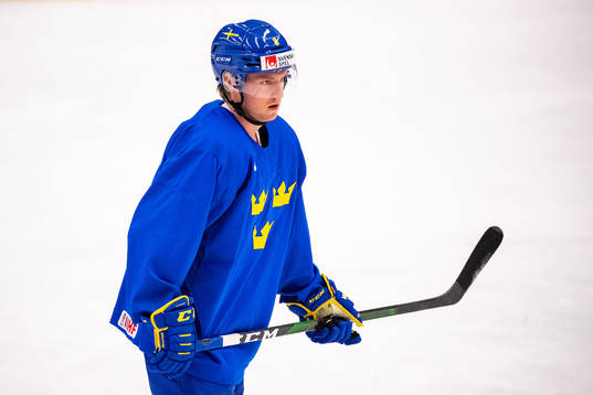 Rasmus Sandin of Sweden at a practice session