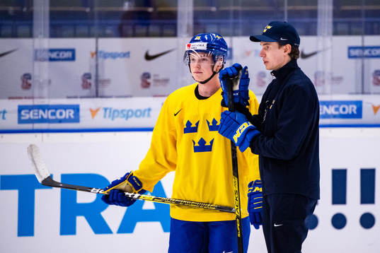 Linus Öberg and Joel Rönnmark, Assistant coach of Sweden