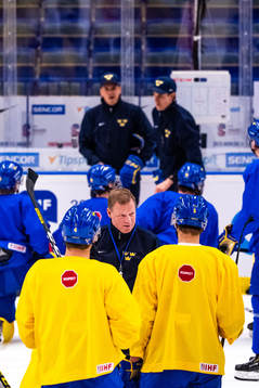 Henrik Stridh, Assistant coach of Sweden at a practice