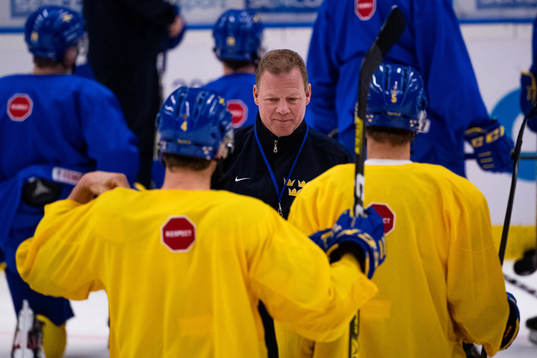 Henrik Stridh, Assistant coach of Sweden at a practice